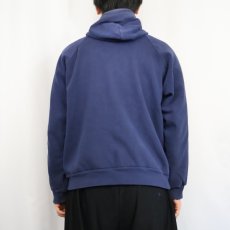 画像3: 80's McGREGOR ロゴプリント 裏サーマル スウェットジップパーカー NAVY XL (3)