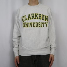 画像2: 2000's Champion REVERSE WEAVE "CLARKSON UNIVERSITY" プリントスウェット S (2)