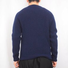 画像3: 80's Patagonia デカタグ ウールニットセーター NAVY L (3)