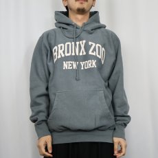 画像2: REVERSE WEAVE TYPE "BRONX ZOO NEW YORK" プリントスウェットフーディー M (2)