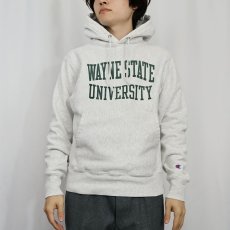 画像2: Champion REVERSE WEAVE "WAYNE STATE UNIVERSITY" プリントスウェットフーディー S (2)