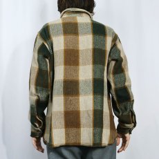 画像3: 70's Woolrich チェック柄 ウールシャツジャケット M (3)