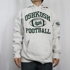 画像2: 90's REVERSE WEAVE TYPE "OSHKOSH FOOTBALL" プリントスウェットフーディー XL (2)