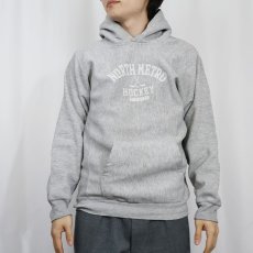 画像2: 90's REVERSE WEAVE TYPE "NORTH METRO HOCKEY" プリントスウェットフーディー XL (2)