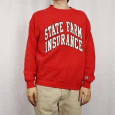 画像2: 90's Champion USA製 "STATE FARM INSURANCE" プリントスウェット L (2)