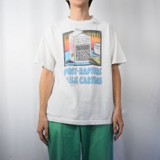 画像2: 90's USA製 "POST-RAPTURE MILK CARTONS" イラストプリントTシャツ L (2)