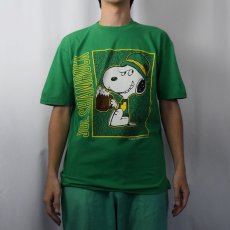 画像2: 80〜90's SNOOPY USA製 "JOE SHAMROCK" ラメプリント キャラクターTシャツ M (2)