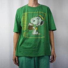 画像2: 80〜90's SNOOPY USA製 "JOE SHAMROCK" ラメプリント キャラクターTシャツ L (2)