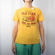 画像2: 80's USA製 "OLD TIME STREET ROD DRAGS" ドラッグレース イラストプリントTシャツ M (2)