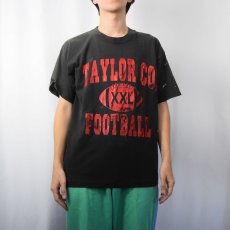 画像2: 90's USA製 "TAYLOR CO. FOOTBALL" プリントTシャツ L (2)