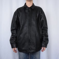 画像2: POLO Ralph Lauren レザージャケット BLACK XL (2)