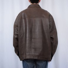 画像3: POLO Ralph Lauren レザージャケット BROWN XL (3)