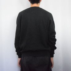 画像3: 80's USA製 "CAPTAIN ANDY" フロッキープリントラグランスウェット BLACK XL (3)