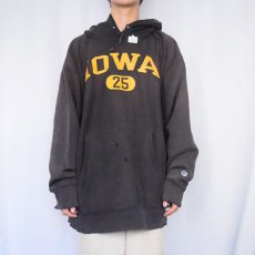 画像2: 2000's Champion REVERSE WEAVE "IOWA" プリントスウェットフーディー XXL (2)