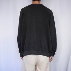 画像3: 90's FRUIT OF THE LOOM USA製 無地ラグランスウェット BLACK XXL (3)