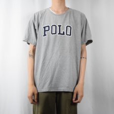 画像2: POLO Ralph Lauren "POLO" ロゴワッペン Tシャツ L (2)