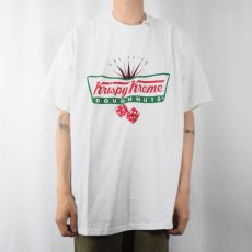 画像2: Krispy Kreme Doughnuts ドーナツショップ ロゴプリントTシャツ XL (2)