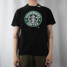 画像2: STARBUCKS ロゴプリントTシャツ BLACK M (2)