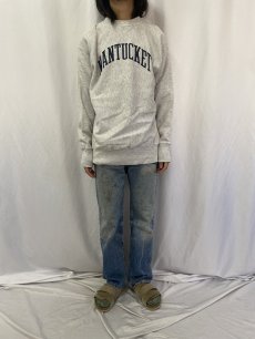 画像2: 90's RUGGED SWEATS REVERSE WEAVE TYPE USA製 "NANTUCKET" プリントスウェット XL (2)