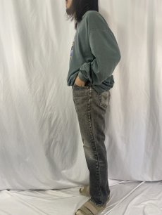 画像3: 90's Levi's 505 USA製 オレンジタブ ブラックデニムパンツ W36 (3)