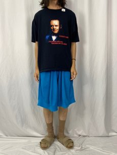 画像2: THE SILENCE OF THE LAMBS "...I ate his liver with some..." ホラー映画プリントTシャツ (2)