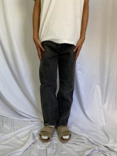 画像2: 90's Levi's 501 USA製 ブランクタブ ブラックデニムパンツ W34 (2)