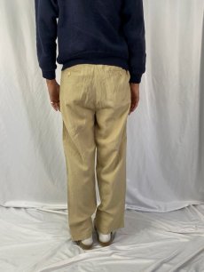 画像4: POLO Ralph Lauren リネン×シルク スラックス W33 (4)