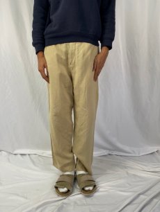 画像2: POLO Ralph Lauren リネン×シルク スラックス W33 (2)