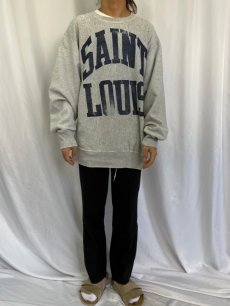 画像2: 90's USA製 REVERSE WEAVE TYPE "SAINT LOUIS" プリントスウェット XL (2)