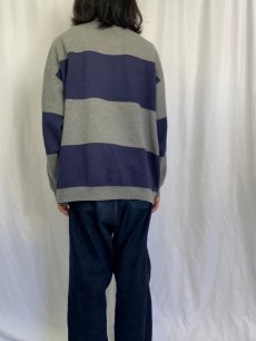 画像4: 90's GAP ボーダー柄 ハイネックスウェット XL (4)