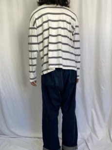 画像4: 90's GAP ボーダー柄 タートルネックロンT XL (4)