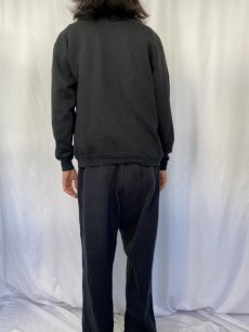 画像4: 80〜90's RUSSELL ATHLETIC "GEORGIA TECH" 前V フロッキープリントスウェット BLACK XL (4)