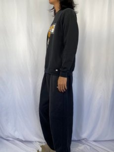 画像3: 80〜90's RUSSELL ATHLETIC "GEORGIA TECH" 前V フロッキープリントスウェット BLACK XL (3)