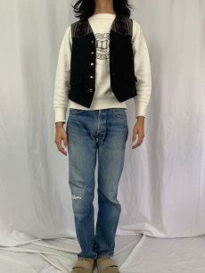 画像2: 90's PENDLETON USA製 ネイティブ柄 ヨーク切り替えベスト S (2)