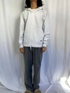 画像2: 90's〜 RUSSELL ATHELETIC "PRO Cotton" REVERSE WEAVE TYPE USA製 無地スウェットフーディー L (2)