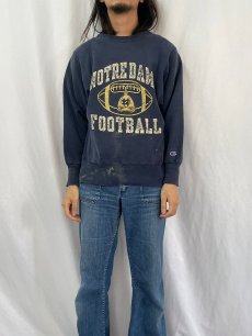 画像2: 90's Champion REVERSE WEAVE USA製 "NOTREDAME FOOTBALL" プリントスウェット M (2)