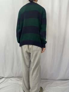 画像4: POLO Ralph Lauren ボーダー柄 コットンニットセーター XXL (4)