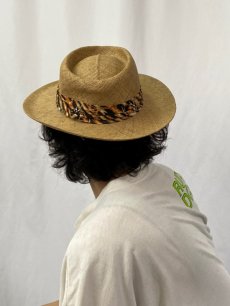 画像4: STETSON USA製 リボンデザイン ストロー中折れハット L/XL (4)