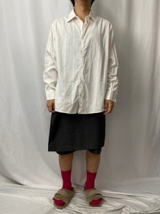 画像4: Calvin Klein チェック柄織 コットンシャツ L (4)