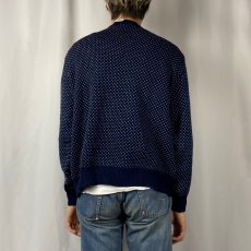 画像3: 90's〜 Colin St. Marx バーズアイ柄 アクリルニットセーター NAVY L (3)