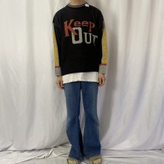 画像2: EURO OVERDREAM "Keep Out" スキーニットセーター L (2)