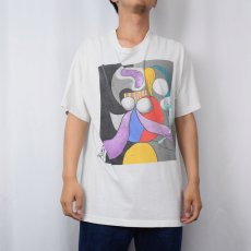 画像2: 80's Pablo Picasso USA製 "Woman with a flower" アートプリントTシャツ XL  (2)