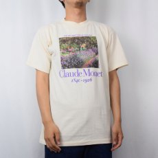 画像2: 90's Claude Monet USA製 "Irises" アートプリントTシャツ DEADSTOCK M (2)