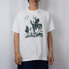 画像2: 90's Pablo Picasso "Don Quixote" アートプリントTシャツ XL (2)