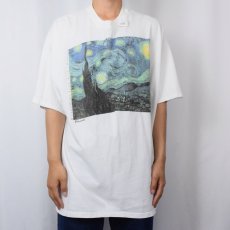 画像2: Vincent Van Gogh "The Starry Night" アートプリントTシャツ XXL (2)