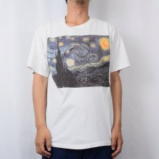 画像2: 90's RALPH MARLIN USA製 "Vincent Van Gogh / The Starry Night" アートプリントTシャツ L (2)