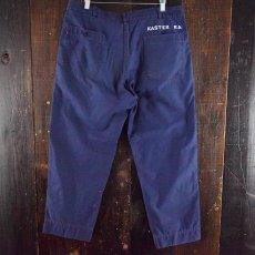 画像1: 70's US.NAVY TROUSERS DARK BLUE ユーティリティーベイカーパンツ "KASTER,R.A." 刺繍入り (1)