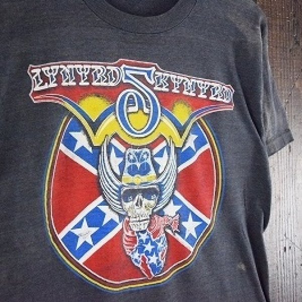 【SALE】 80's LYNYRD SKYNYRD USA製 スカルプリント バンドTシャツ