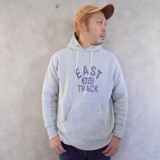 画像2: 70's Champion REVERSE WEAVE 単色タグ 染み込みプリント スウェットフーディ L (2)