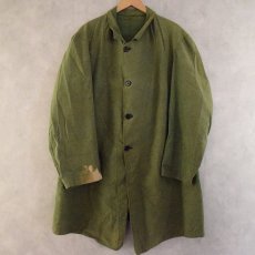 画像1: VINTAGE British Army グリーンデニムコート (1)